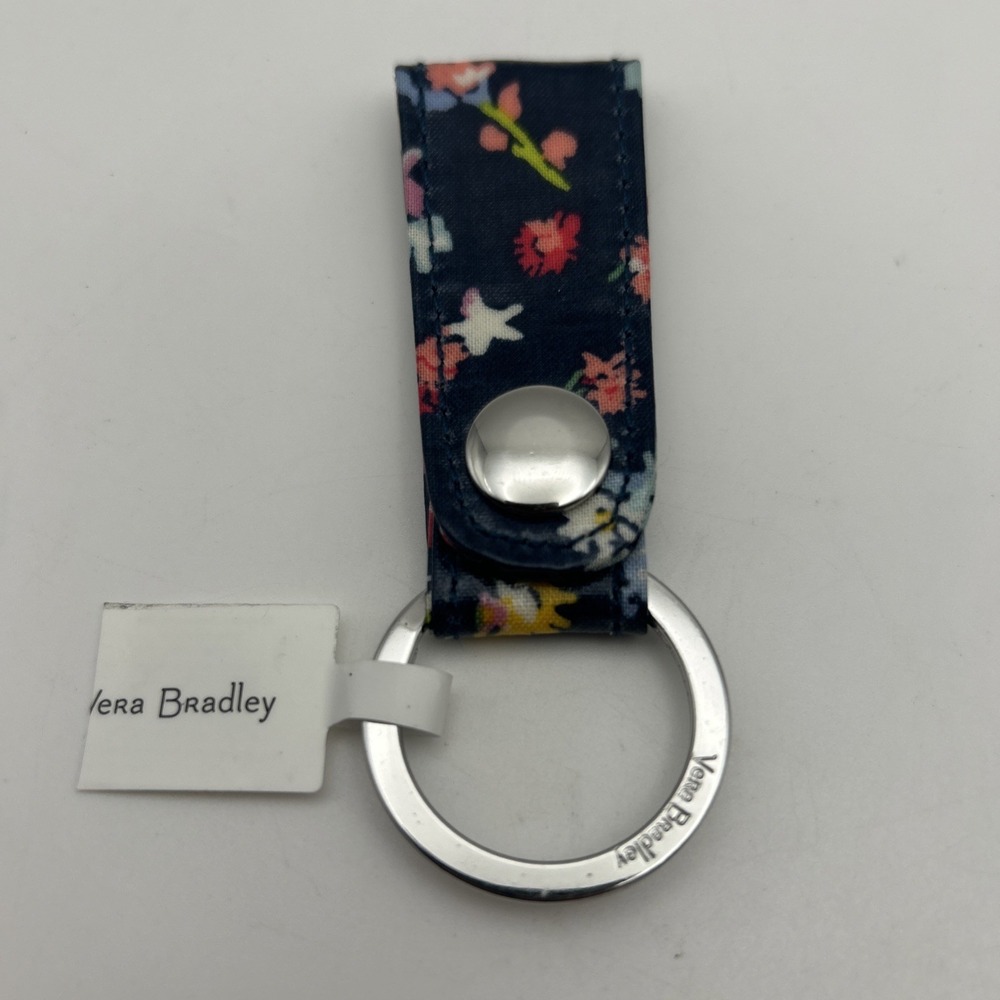 Vera Bradley Loop Keychain Scattered Wildflowers Floral NWT‎